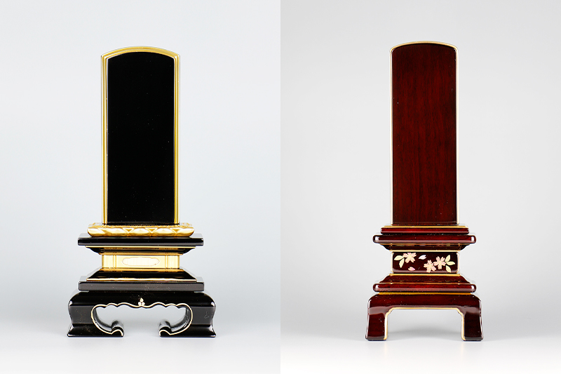 塗位牌（黒塗り位牌・蒔絵位牌）